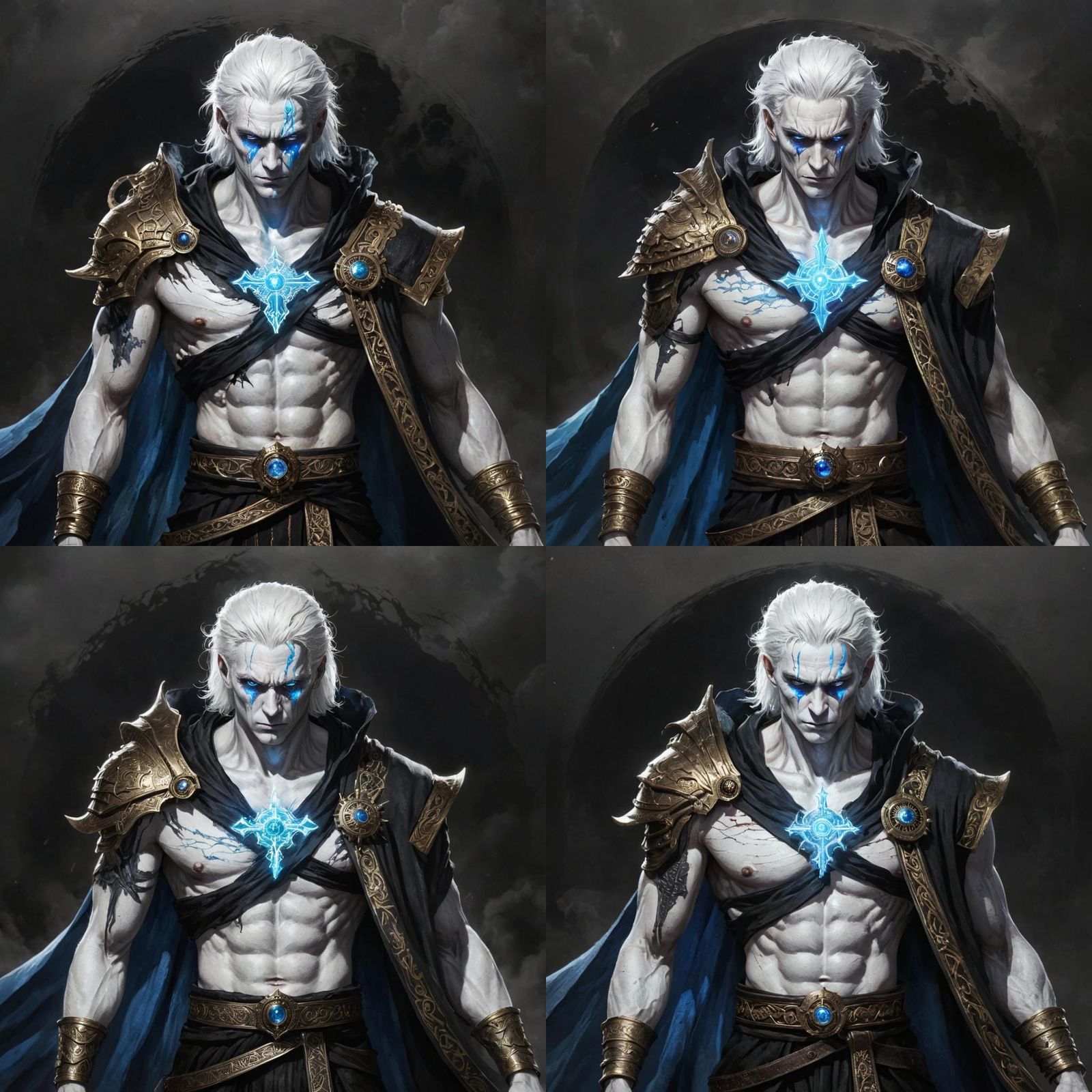 Striking God of Death with White Hair