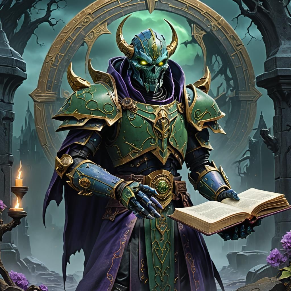 Bionicle Vampire with Mystical Scrolls: Fantasy Art