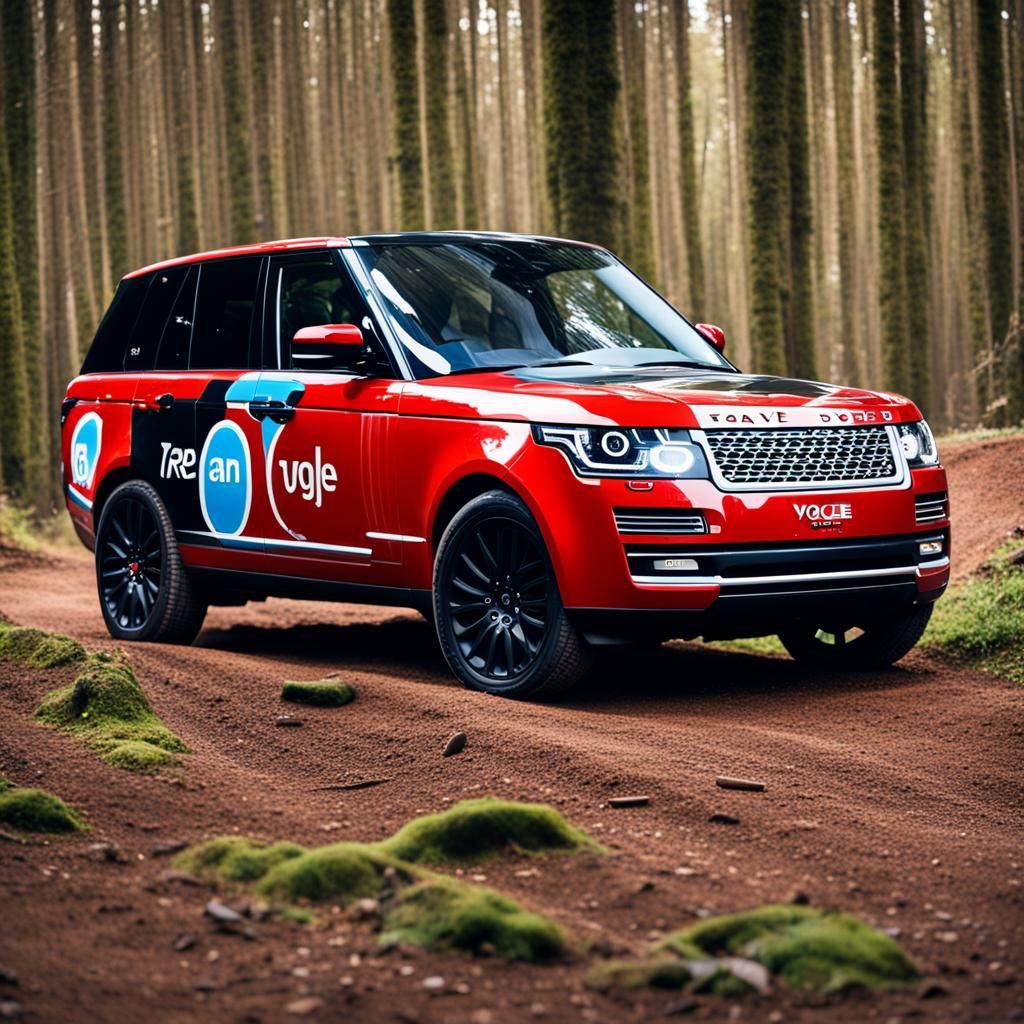 Range Rover Vogue Rally with Apple Stickers