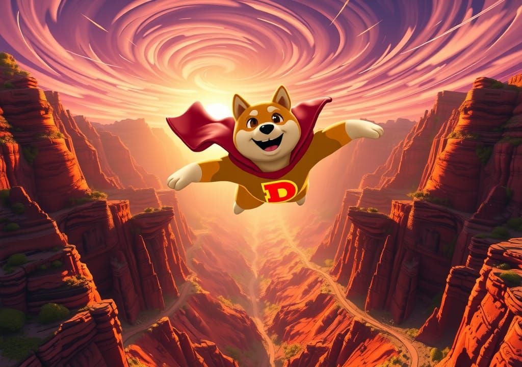 A Pixar-style animated, full-body Shiba Inu Doge Meme Super ...