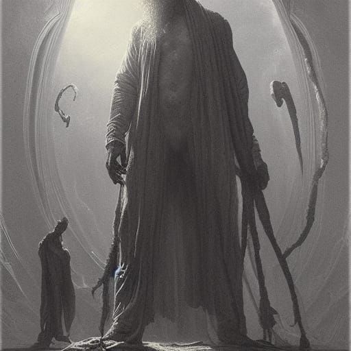 Dark Horror Scene Inspired by Doré and Rutkowski