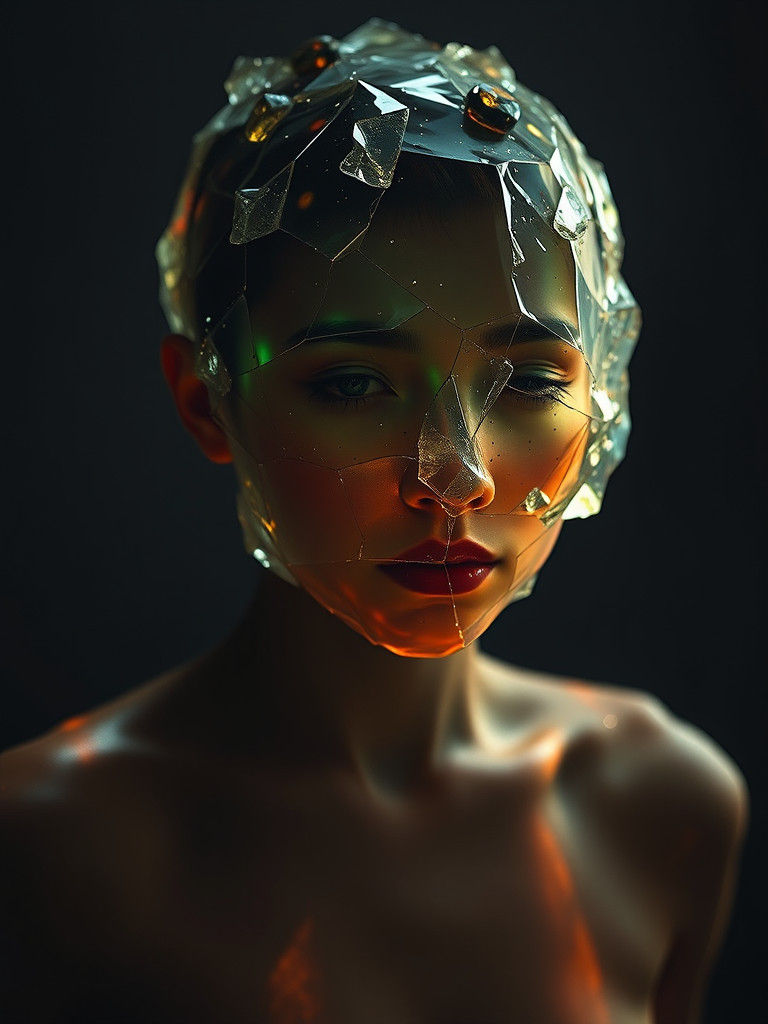 Figurative Molten Glass and Fabric Art