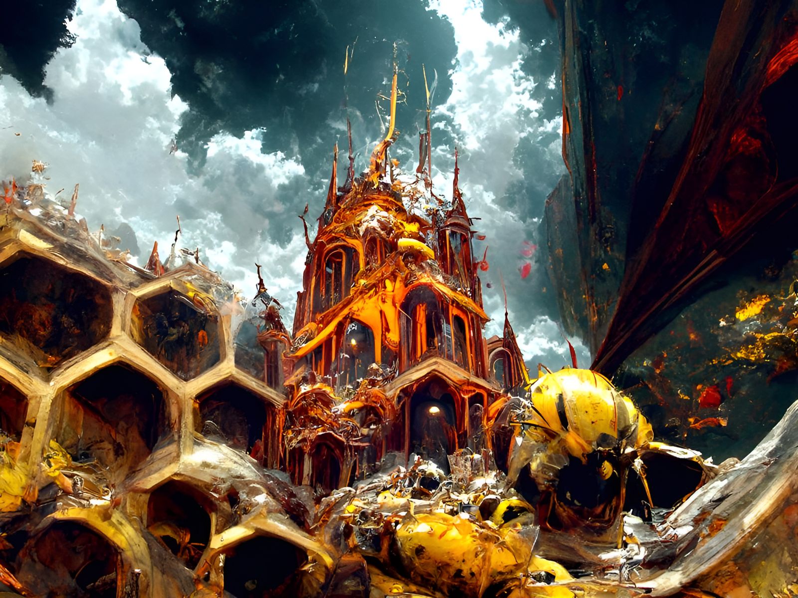Wasp Cathedral: Sinister and Elaborate Digital Art