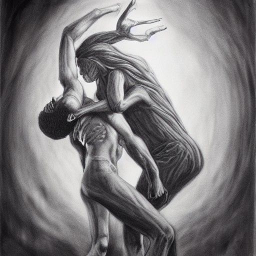 Love and Death Create Dark Charcoal Spell