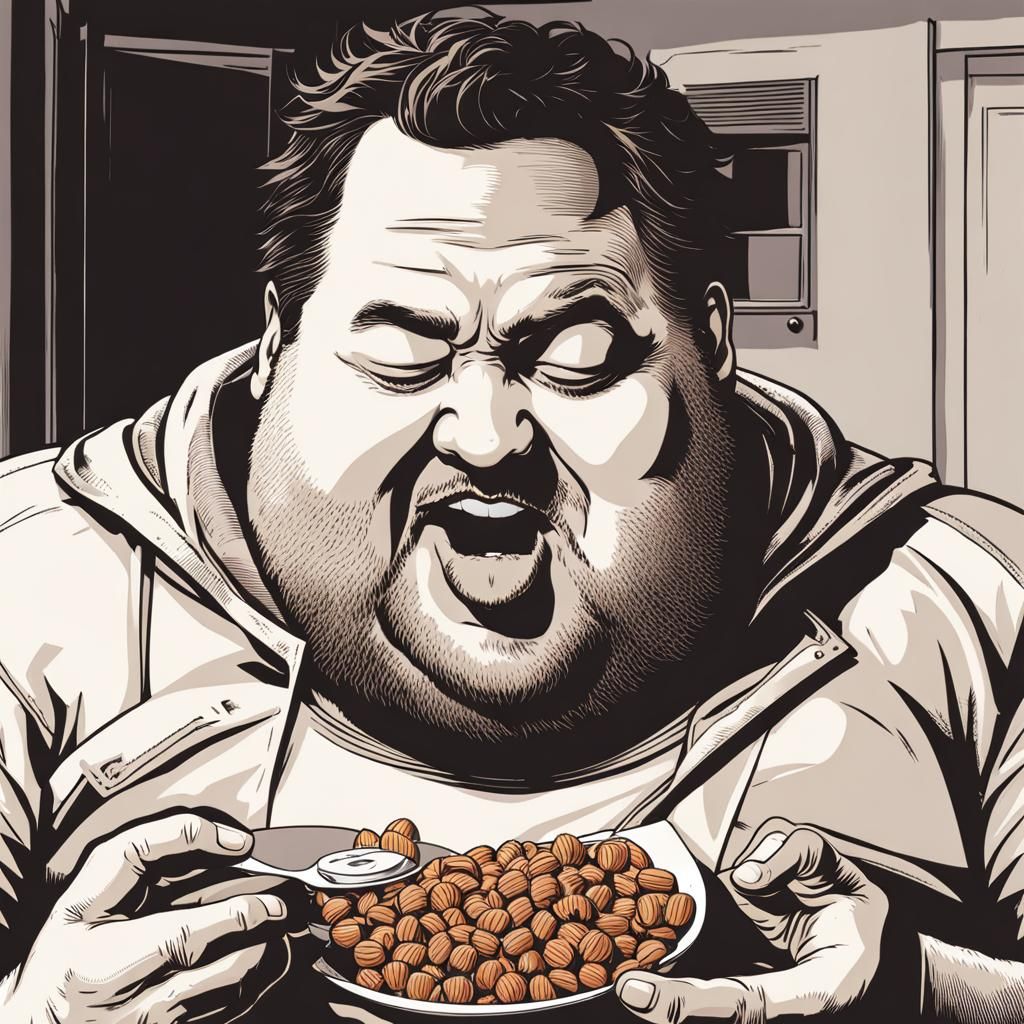 Man Enjoys a Reese's Peanut Butter Cup