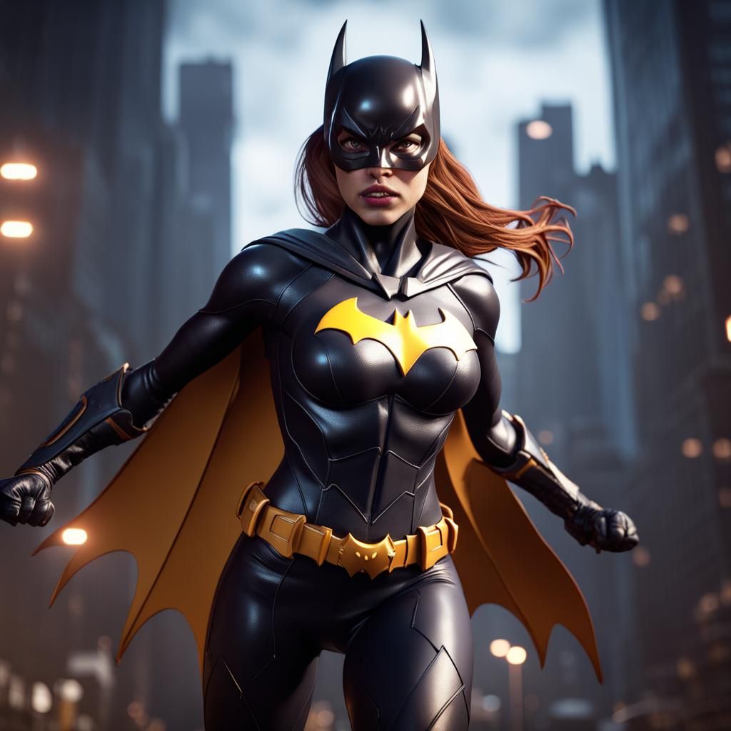 Batgirl Ready for Battle: 3D Game Cinematic