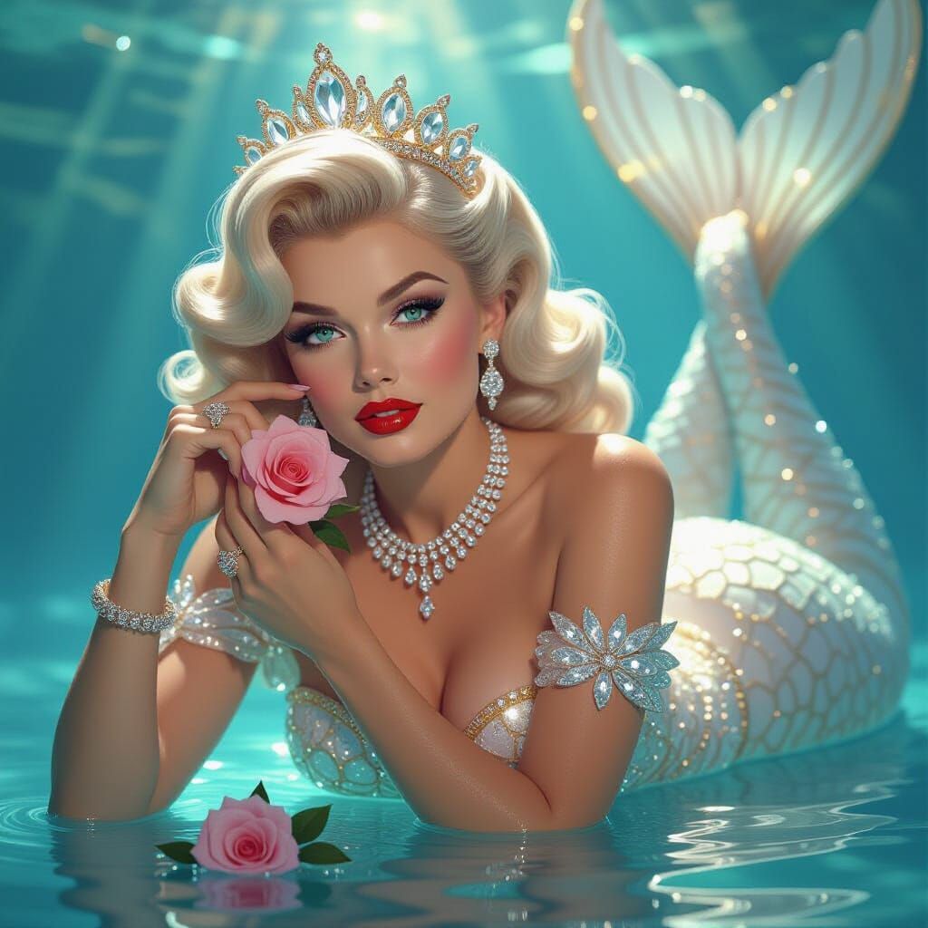 Jayne Mansfield as Diamond Mermaid, Hyper-Realism