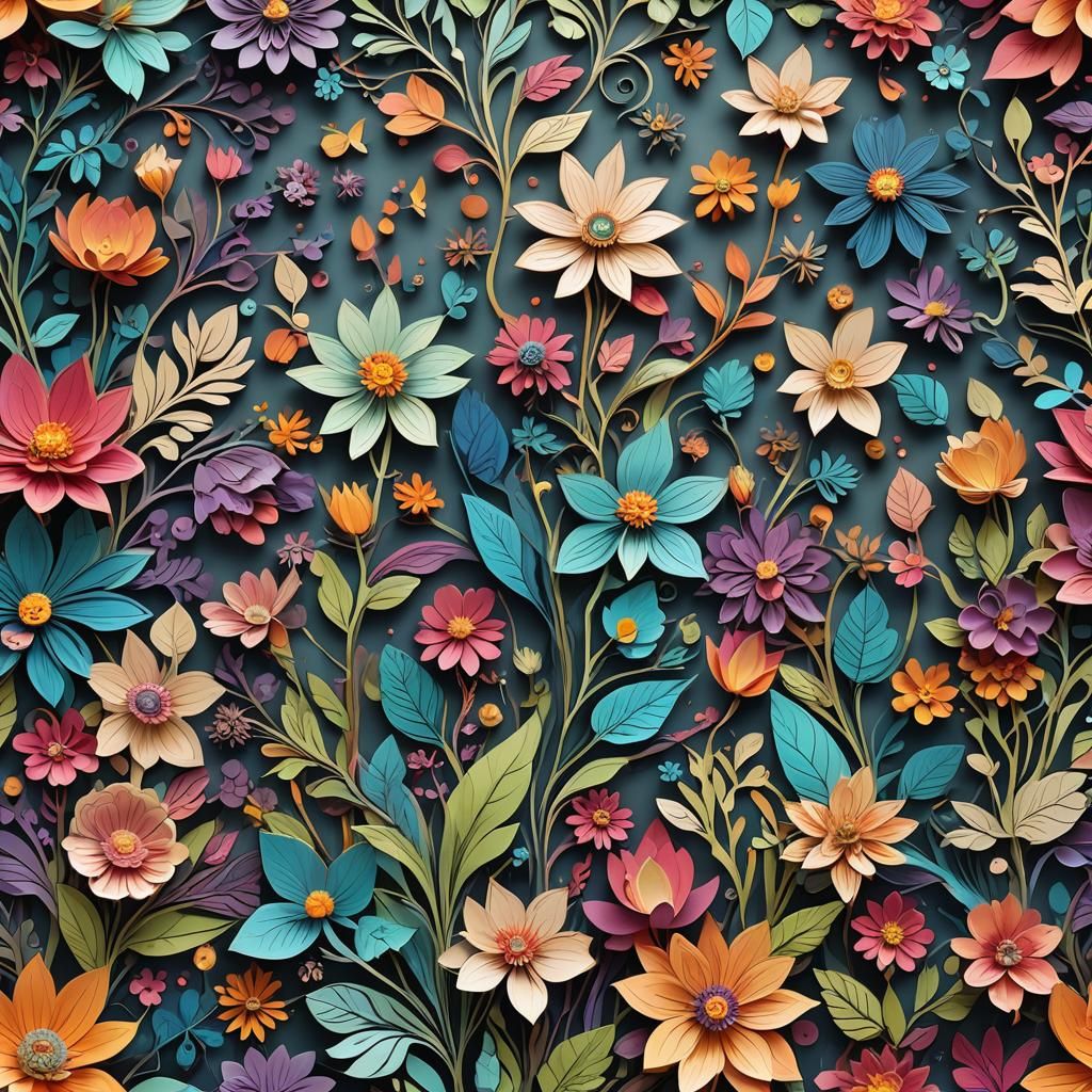 The Kirigami art features delicate paper cuts