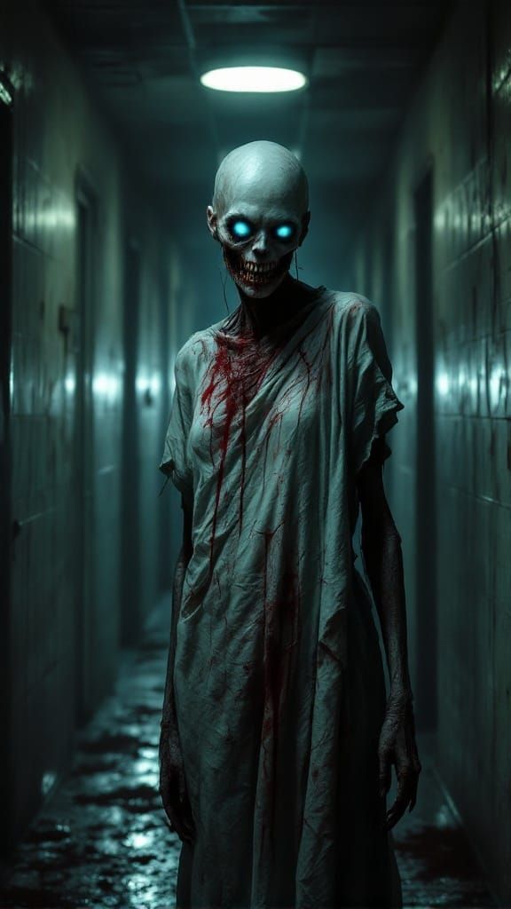 Ethereal Specter Dominates Crepuscular Hallway