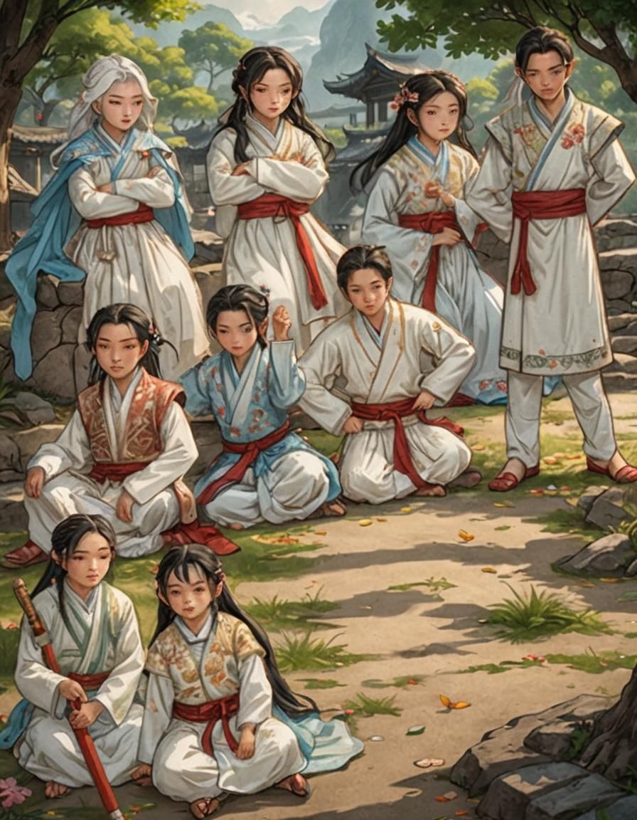 Hanfu Teacher in Detailed Matte Painting Style