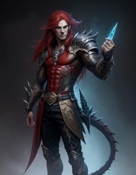 Fantasy Warrior Book Cover in Dark Fantasy Style