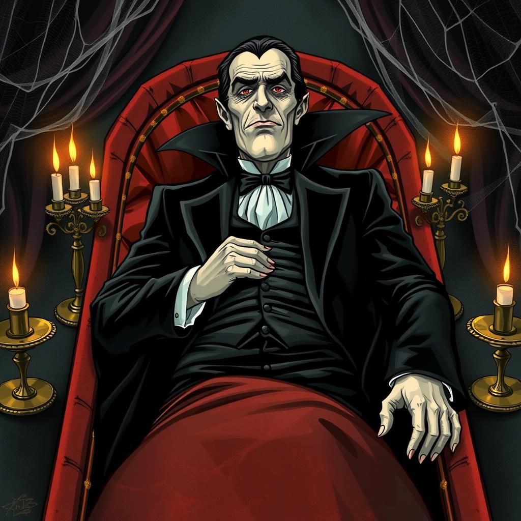Comedic Dracula in Gothic Setting