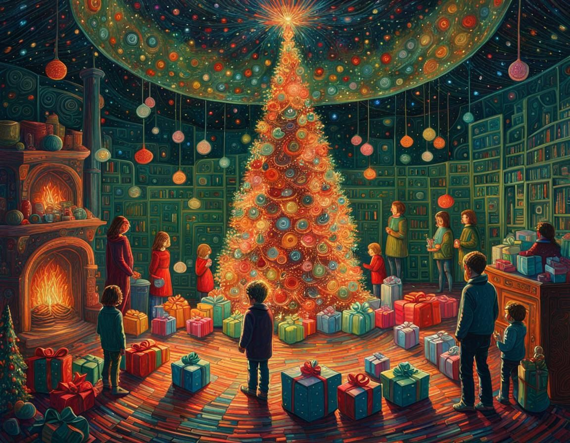 Festive Christmas Scene Inspired by Jannson, Eads
