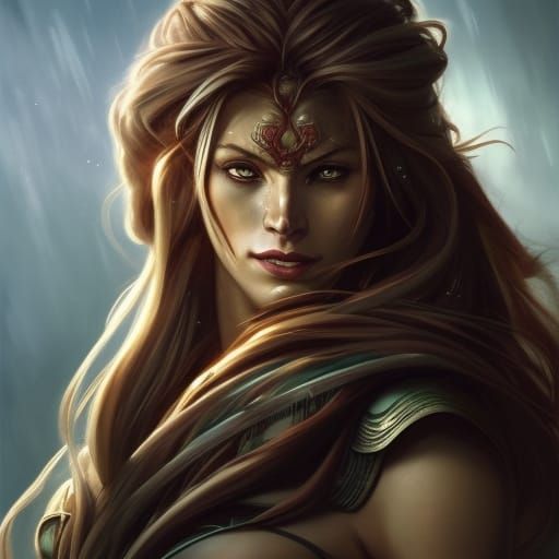 Armored Leonin Warrior Portrait in Fantasy Art Style