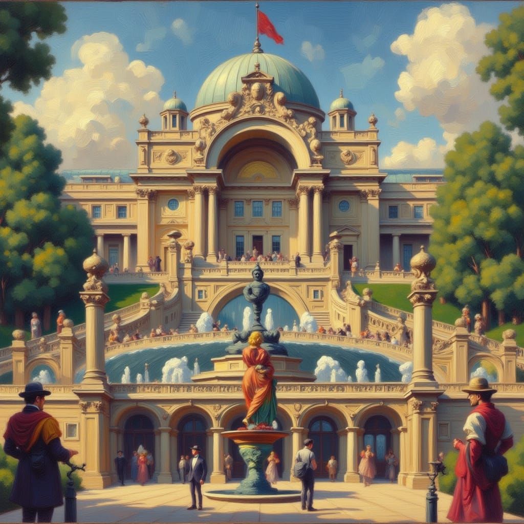 Majestic Palace of Fine Arts AI Image