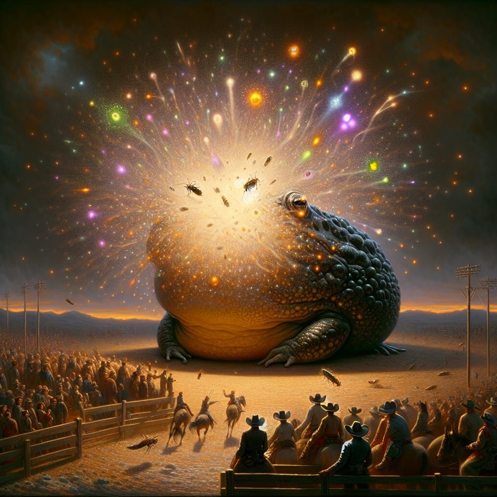 Fat Frog Belches All The Glow Bugs Out and Scares the Rodeo Clowns II