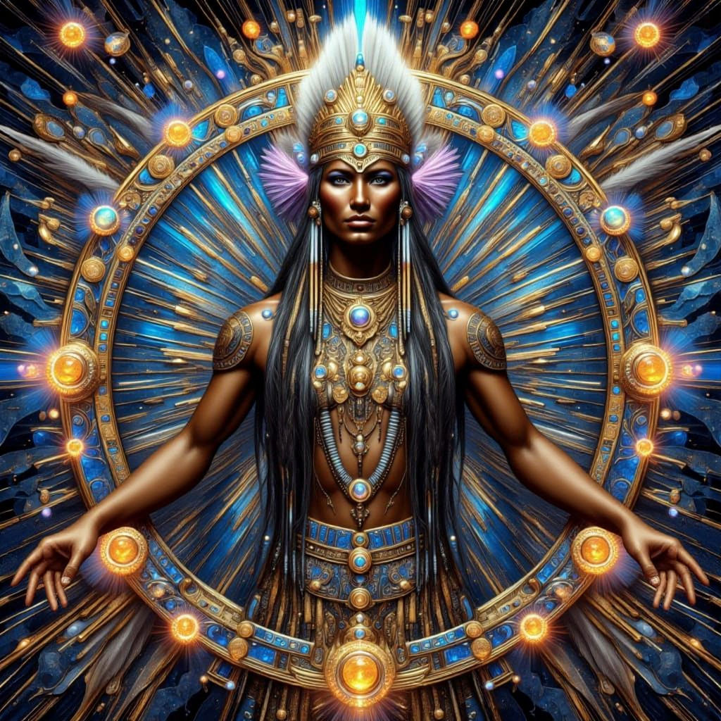 Grand Palace with Holographic Metallic Textures