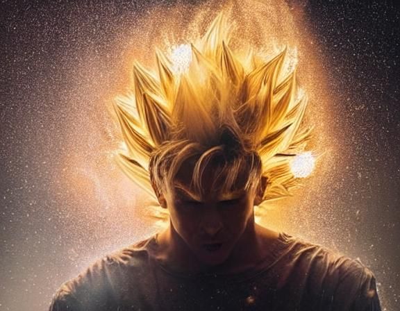 A real beautiful super saiyan with aura