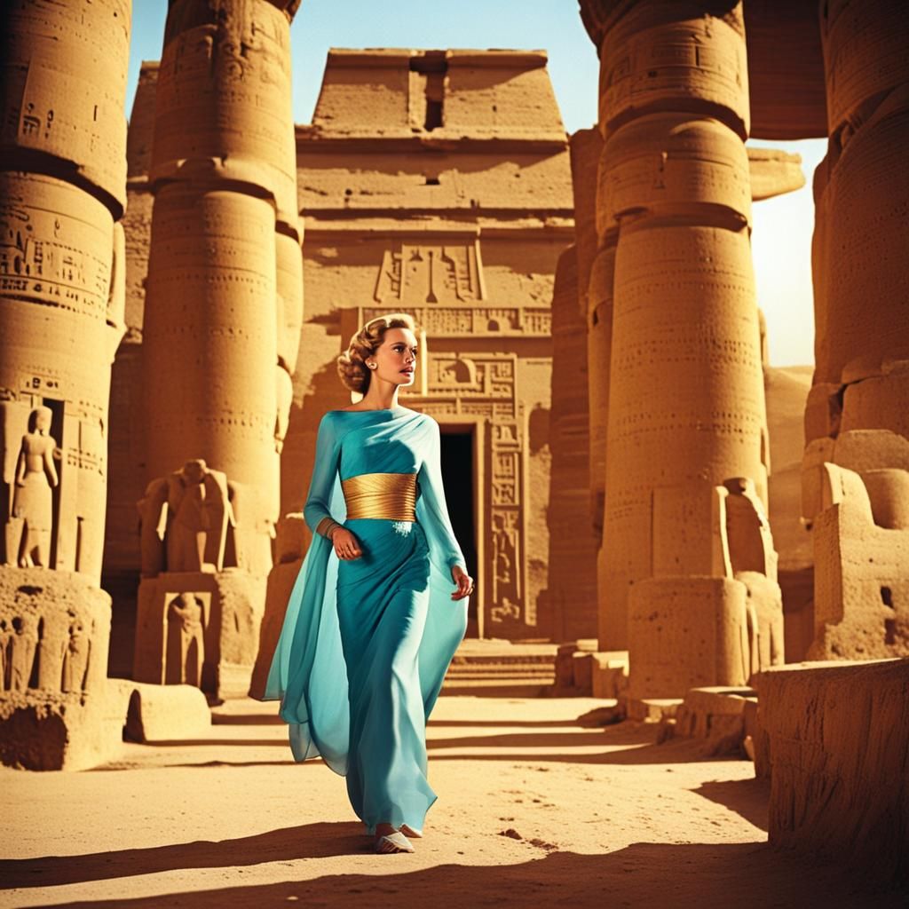 Egyptian Goddess at Sunset