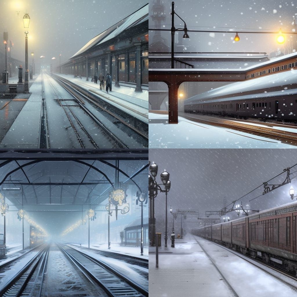 New York Train Station in Winter Concept Art