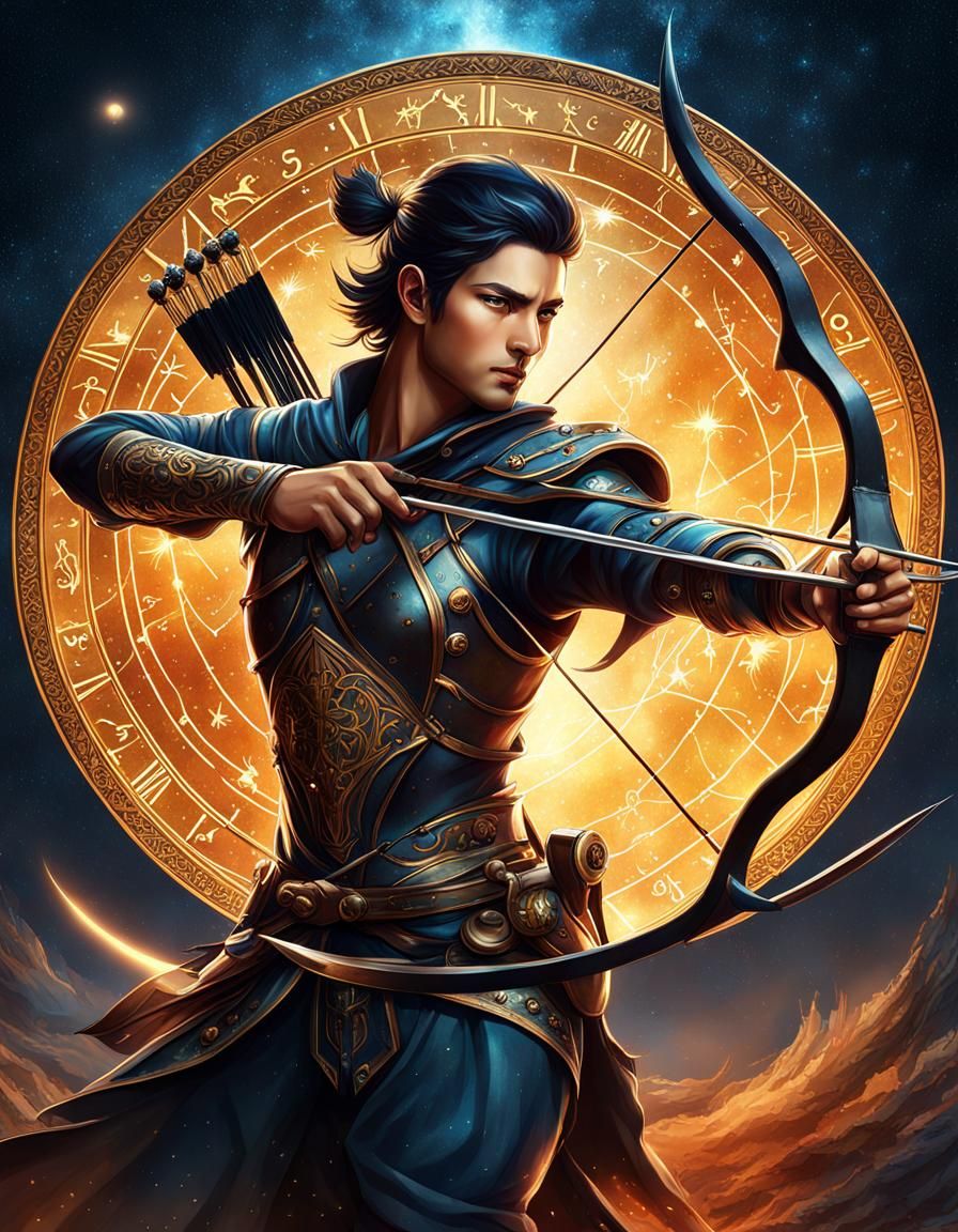 Sagittarius Zodiac Archer in Yuumei Style