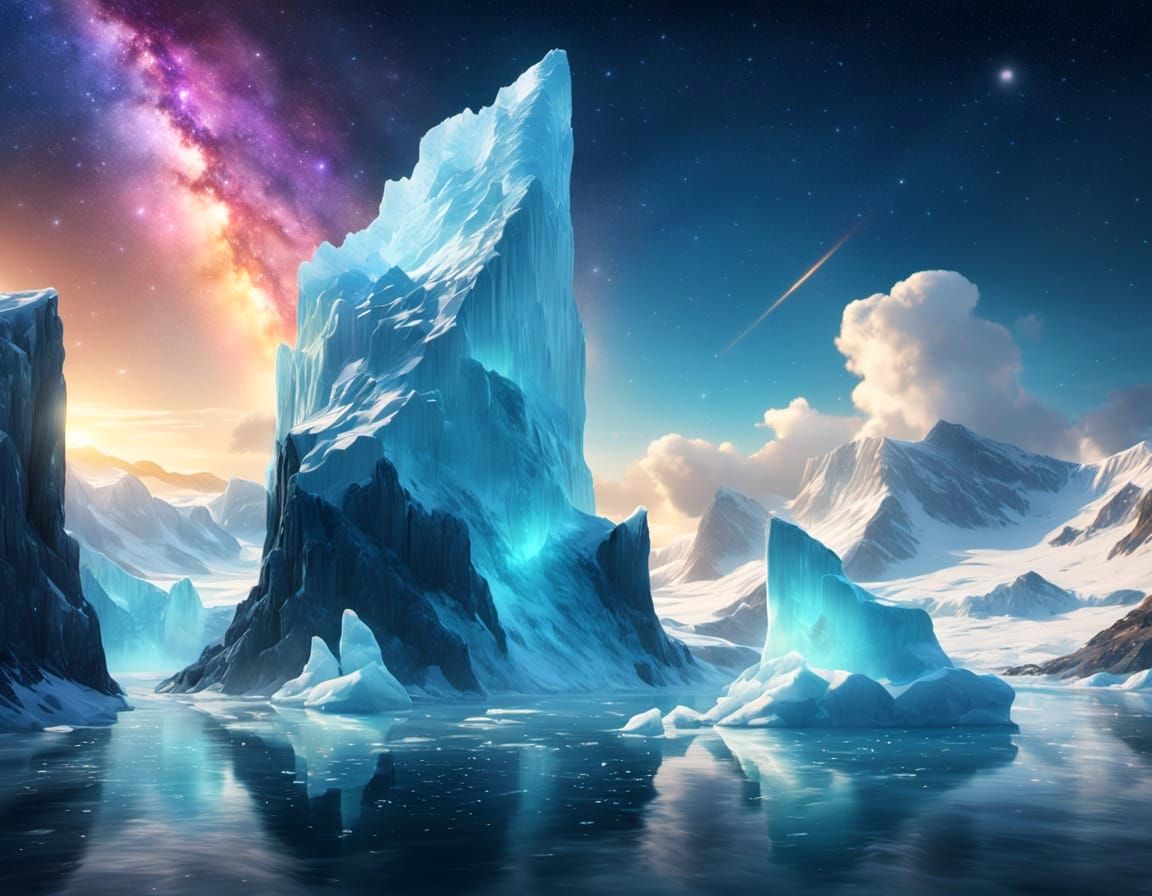 Ursa Major Constellation Over Arctic Ice