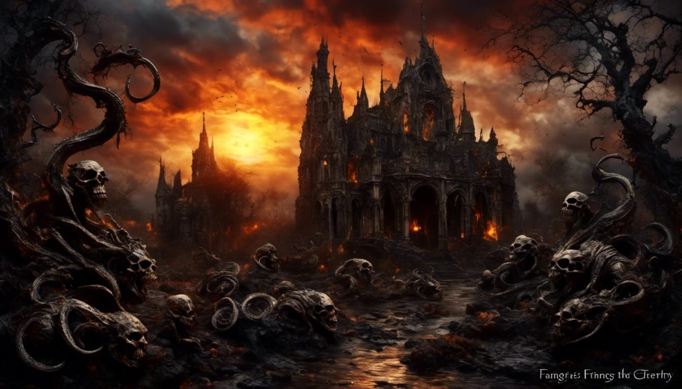 <lora:Dreamshaper:1.0> <lora:Sun0fKor:1.0> fangs of eternity devouring the setting sun