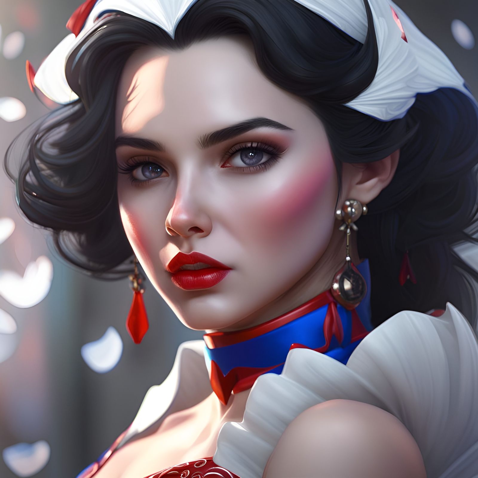 Detailed Snow White D&D Character Portrait