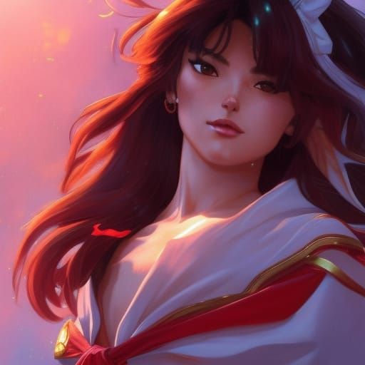 Detailed Sailor Mars Portrait in Artgerm Style