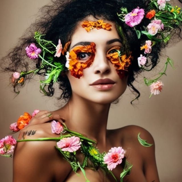 Fiery Heart: A Portrait of a Beautiful Woman