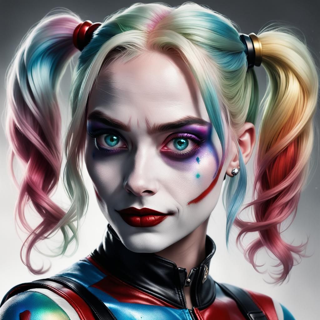 Portrait of Harley Quinn, trying new prompts