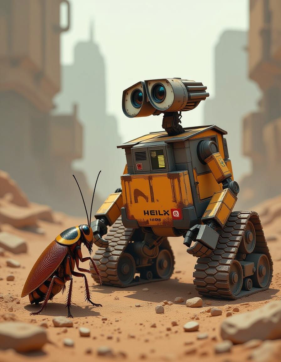 Cockroach Meets Wall-E in Dusty Earth Tones