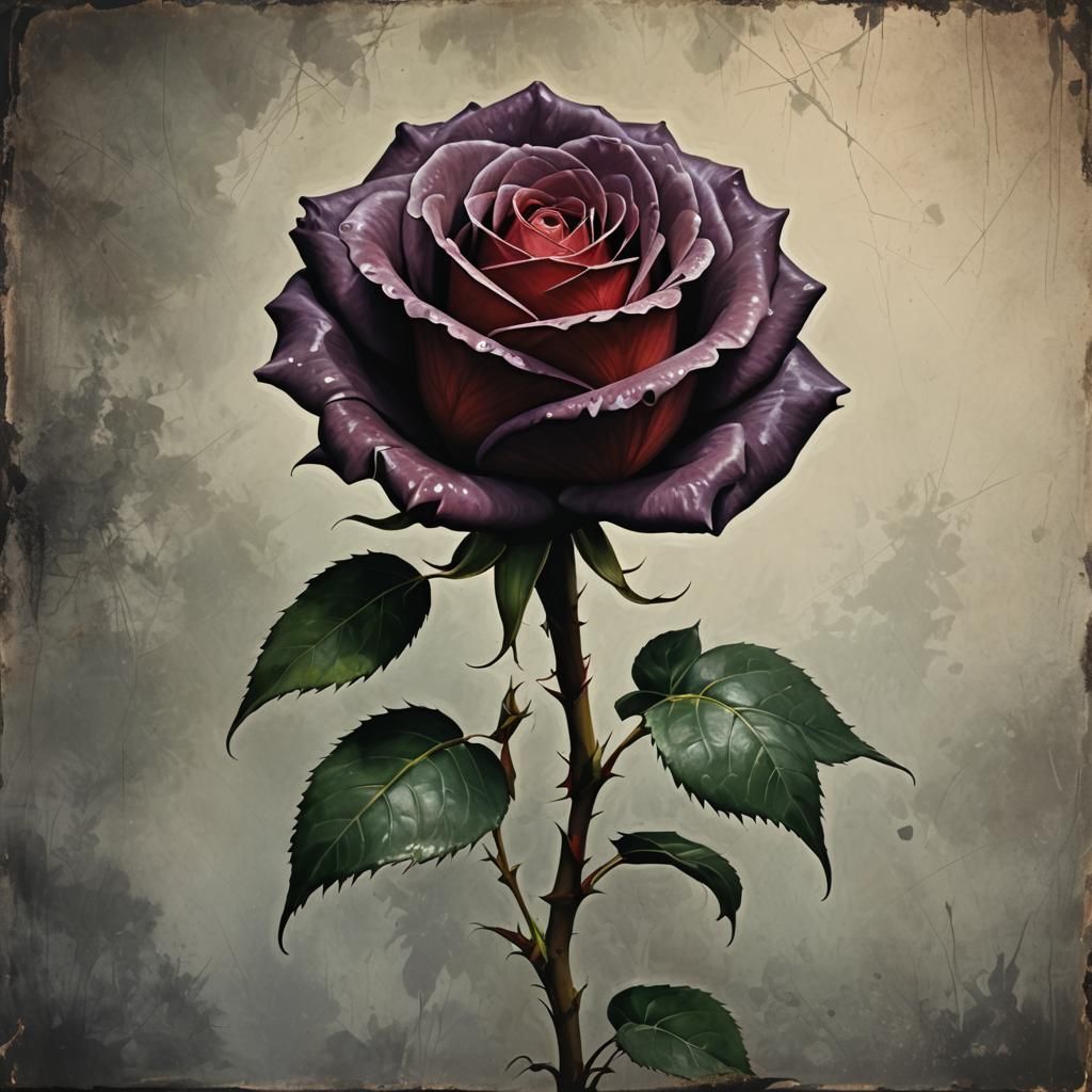 Sinister Rose in Dark Fantasy Style