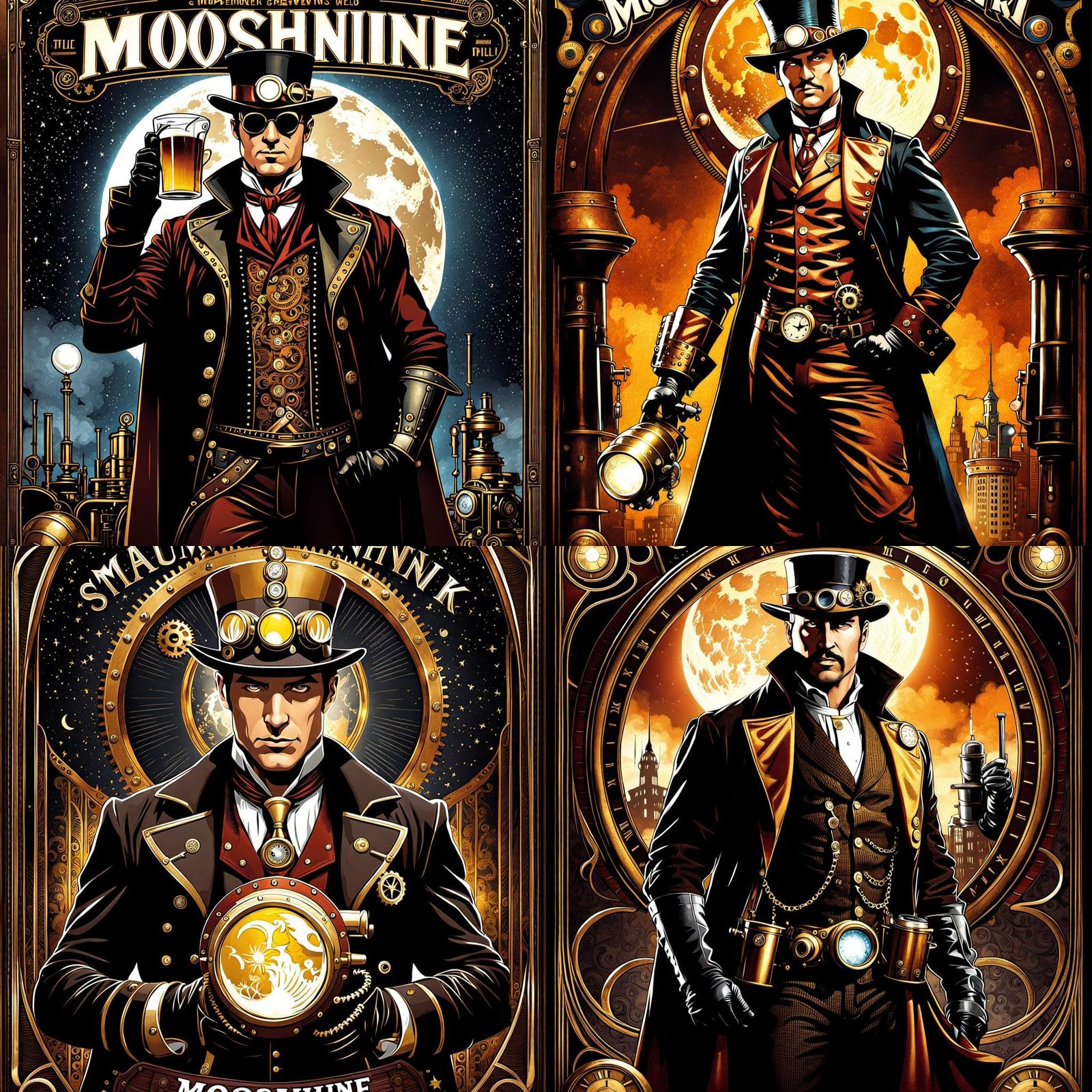 Steampunk Superhero Movie Poster: Brewery Edition
