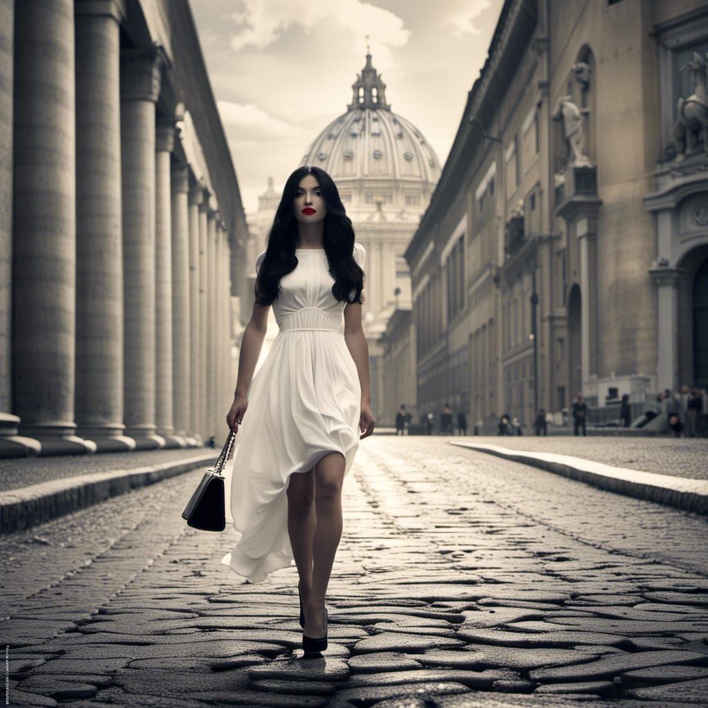 a beautiful woman at the vatican