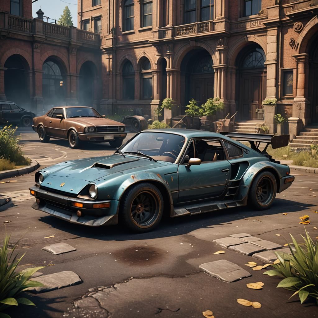 Corbin Sparrow Car in 3D Game Cinematic Style