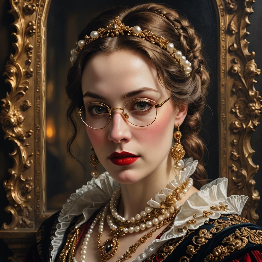 Renaissance Countess in Gold and Pearls