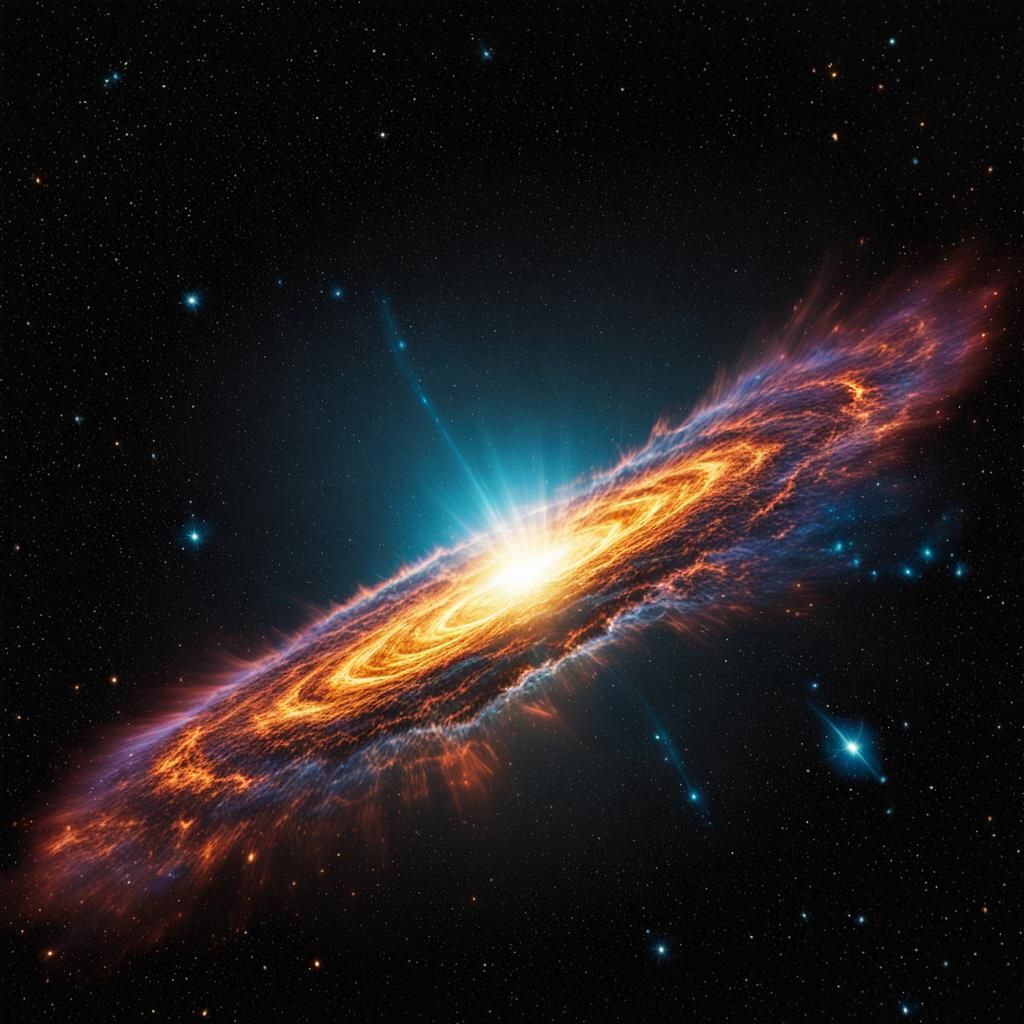 Dramatic Star Supernova Explosion in Cinematic Style