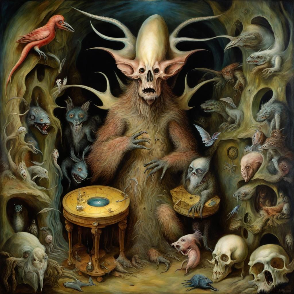 Sinister Cryptozoological Grotto Inspired by Bosch