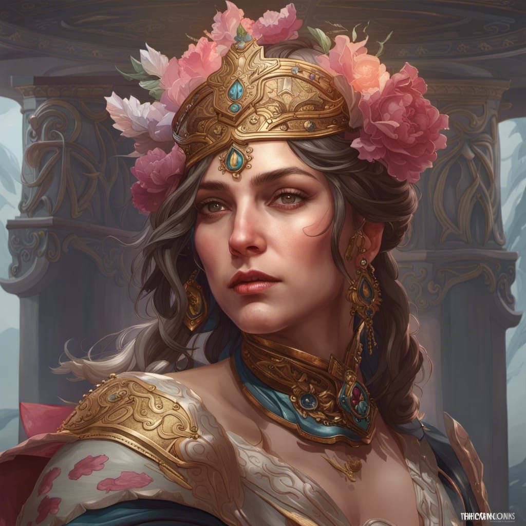 Constantina the Great: Hyperdetailed Concept Art Portrait