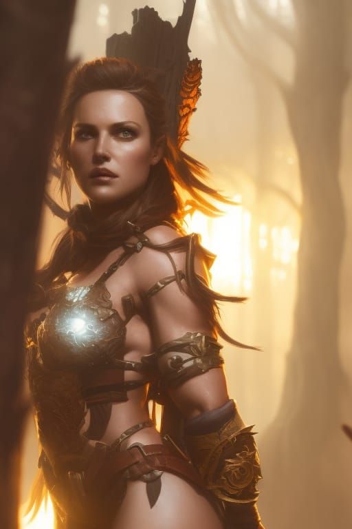 Dark Fantasy Barbarian Captive, Intricately Detailed Concept...