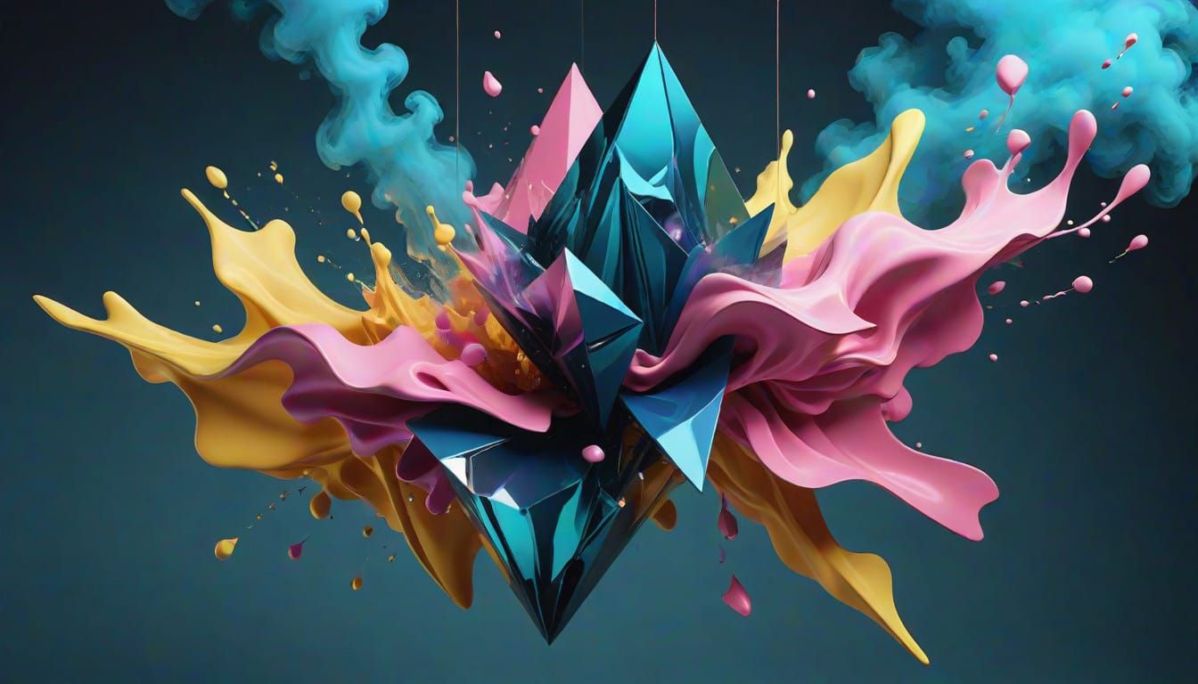 Ethereal Forms in Neon Hues