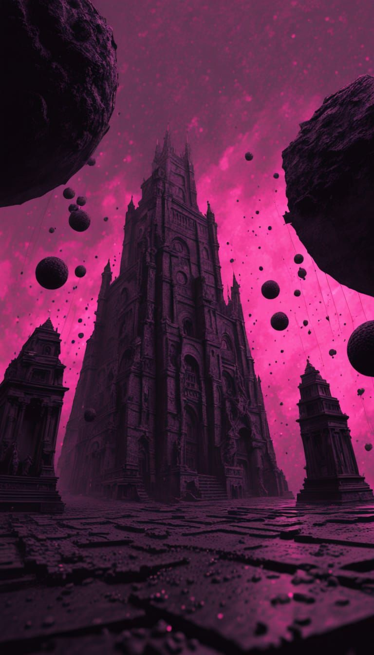 Lovecraftian Metropolis in Monolithic Brutalist Style