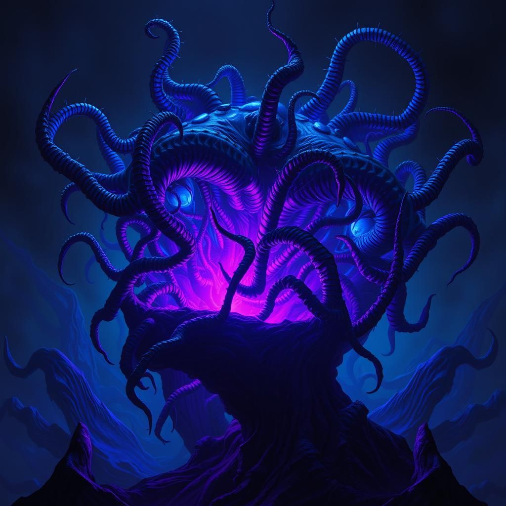 Demonic Visions Emerging from Mind in Dark Fantasy Style