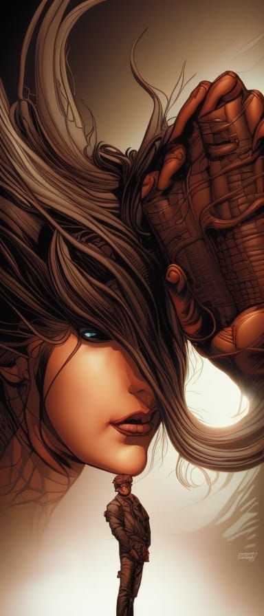 Dynamic Comic Book Art in Modern Style