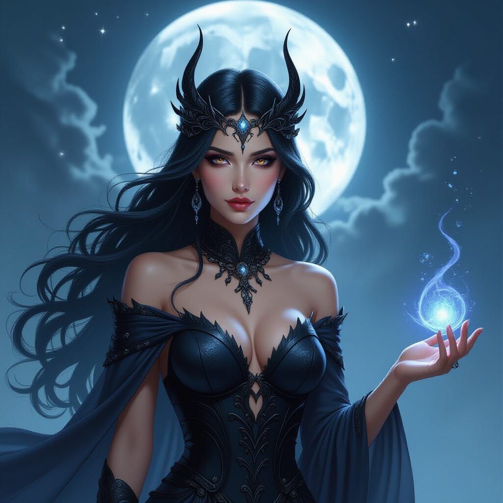 Goddess of Darkness: AI Generated Image