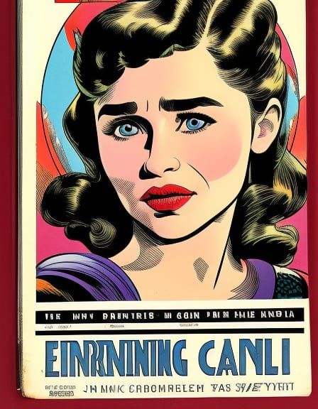 Emilia Clarke in Comic Book Style
