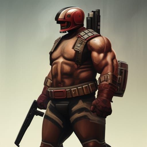 Juggernaut as PUBG Character, Hyperdetailed Portrait