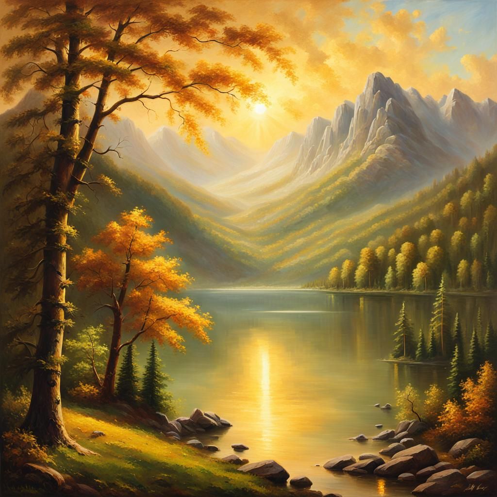 A masterpiece painting of a beautiful landscape