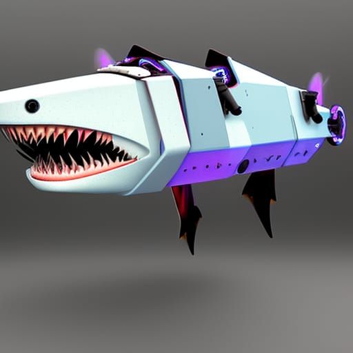 Robotic Shark Battlebot Ready for Combat